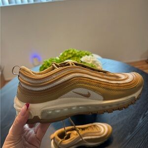 Nike Women's Shoes in Tan and White